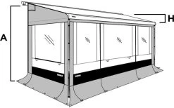 Thule Seitenwand Set Safari Residence G3 5200 / 5003 -Freien Zelt Geschäft 110574 607180