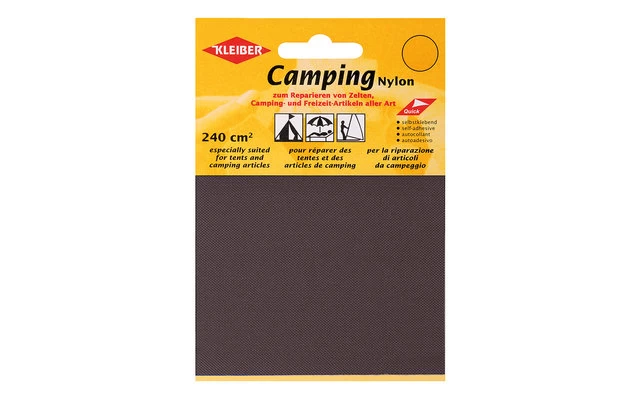 Kleiber Camping Nylon Reparaturflicken Dunkelbraun (2 Stück) 5 Kleiber Camping Nylon Reparaturflicken Dunkelbraun (2 Stück) – Bild 3