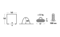 High Peak Mehrzweckzelt Lido -Freien Zelt Geschäft 615331 4452195