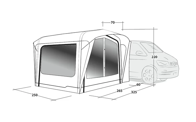 Outwell Crossville 250 SA Busvorzelt + ONS Leuchtelement-Set Bundle 9 Outwell Crossville 250 SA Busvorzelt + ONS Leuchtelement-Set Bundle – Bild 7