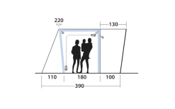 Outwell Jonesville 290 SA Flex Busvorzelt + ONS Leuchtelement-Set Bundle -Freien Zelt Geschäft 748541 5008487