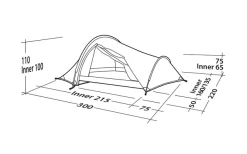 Robens Challenger 3XE Tunnelzelt Grün -Freien Zelt Geschäft 771890 5131130