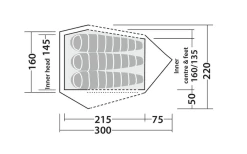 Robens Challenger 3XE Tunnelzelt Grün -Freien Zelt Geschäft 771893 5131136