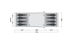 Easy Camp Huntsville Twin 800 Tunnelzelt Für 8 Personen -Freien Zelt Geschäft 782504 5172620