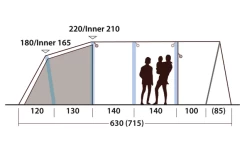 Outwell Hayward Lake 5ATC Aufblasbares Tunnelzelt 5 Personen 15 Outwell Hayward Lake 5ATC Aufblasbares Tunnelzelt 5 Personen -Freien Zelt Geschäft 789713 5206553